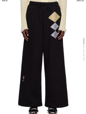 Open YY black argyle wide sweatpants